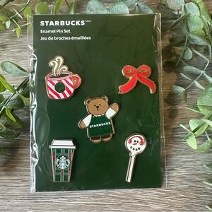 Starbucks Holiday Enamel Pin Set 5 pc